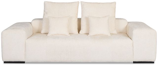 Skylar White Fabric Sofa