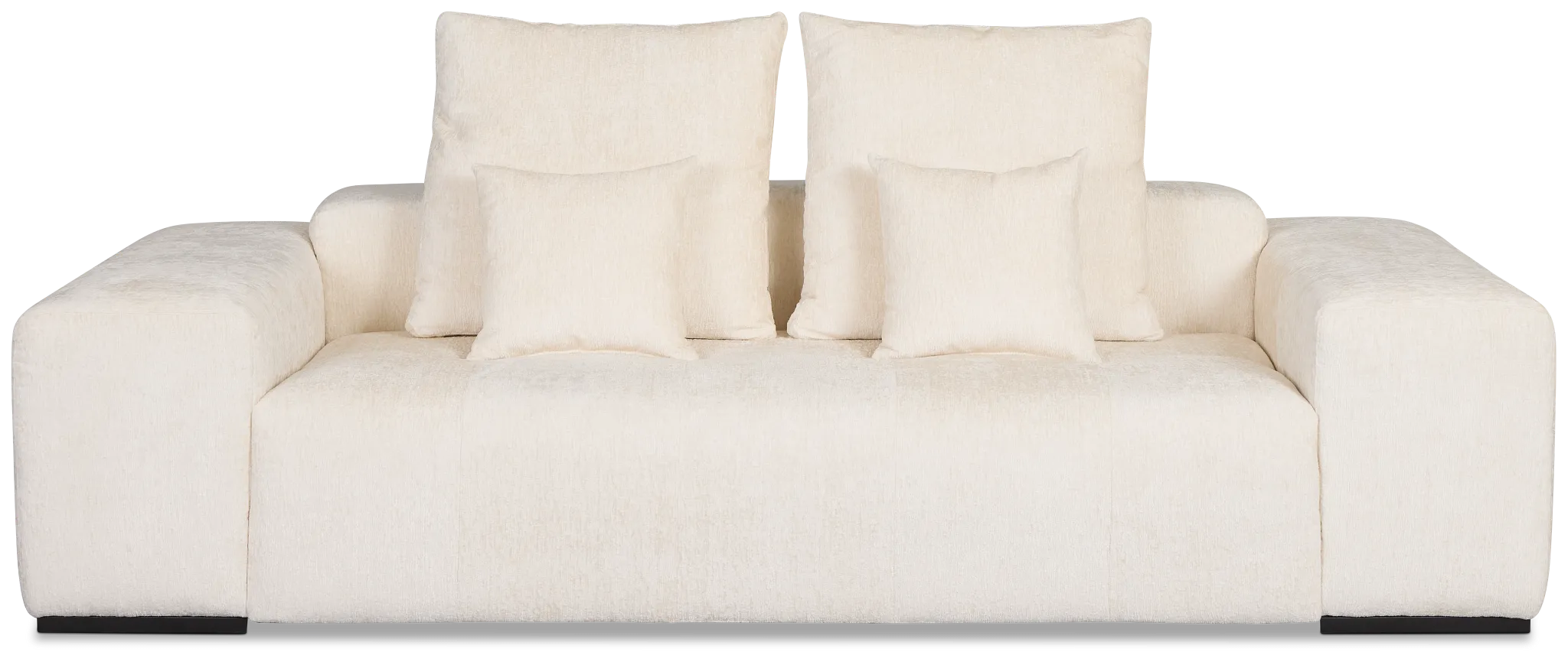 Skylar White Fabric Sofa