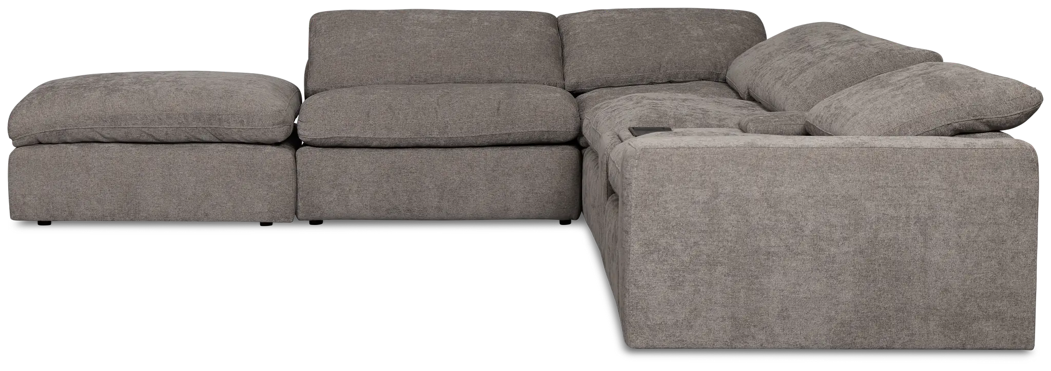 Drift Dark Gray Fabric Large Dual Power Left Bumper Sectional Drift Dark Gray Fabric Large Dual Power Left Bumper Sectional