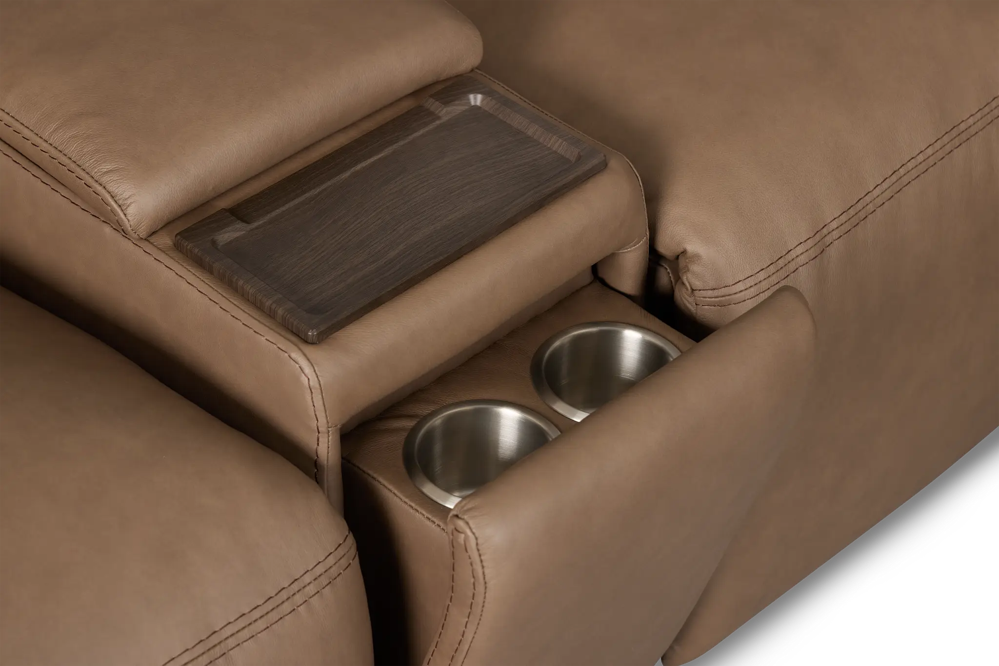 Flexsteel Brodie Dark Brown Lthr/vinyl Large Triple Power Reclining Two-arm Sectional Flexsteel Brodie Dark Brown Lthr/vinyl Large Triple Power Reclining Two-arm Sectional