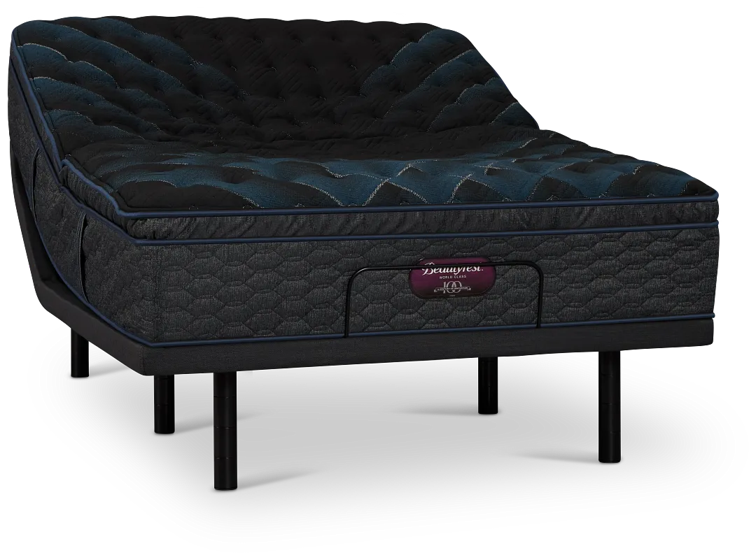 Simmons Beautyrest World Class Level 4 Firm Baselogic Platinum Adjustable Base Mattress Set