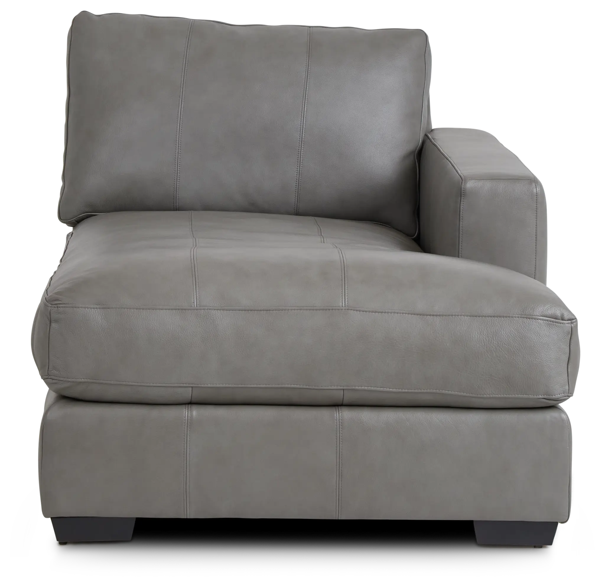 Dawkins Gray Leather Right Chaise Dawkins Gray Leather Right Chaise