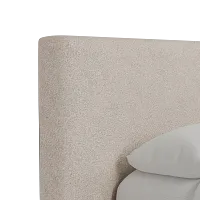 Grayton Sutton Beige 44" Upholstered Platform Bed