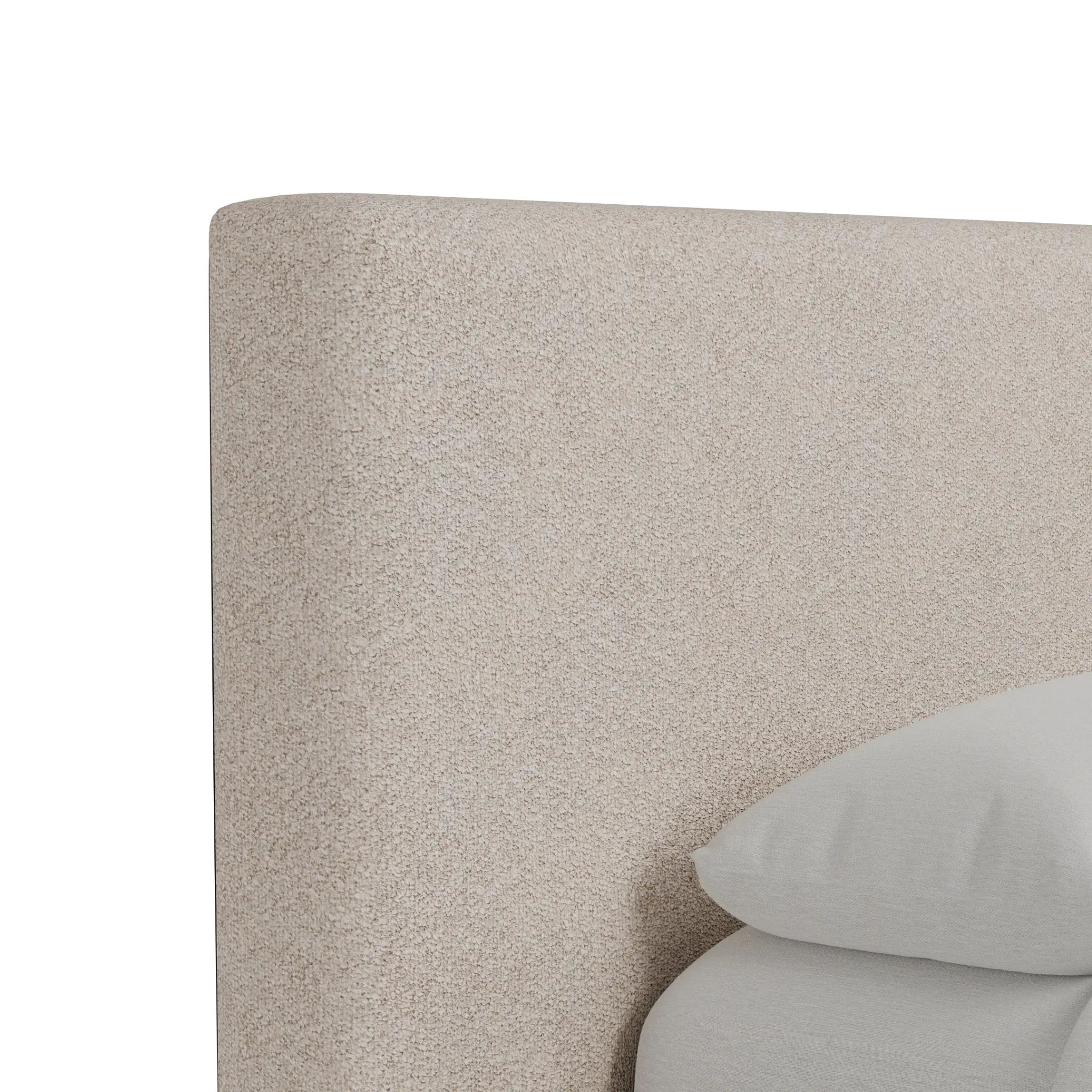 Grayton Sutton Beige 44" Upholstered Platform Bed Grayton Sutton Beige 44" Upholstered Platform Bed