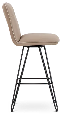 Demi Taupeswivel 30" Upholstered Barstool