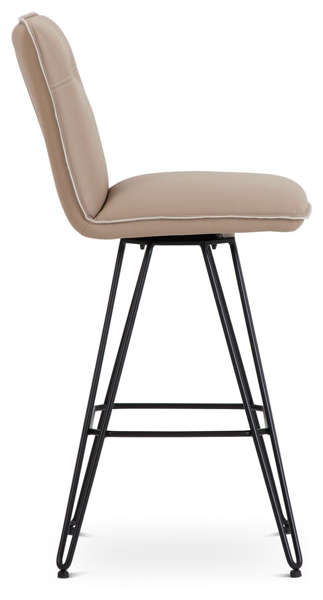 Demi Taupeswivel 30" Upholstered Barstool
