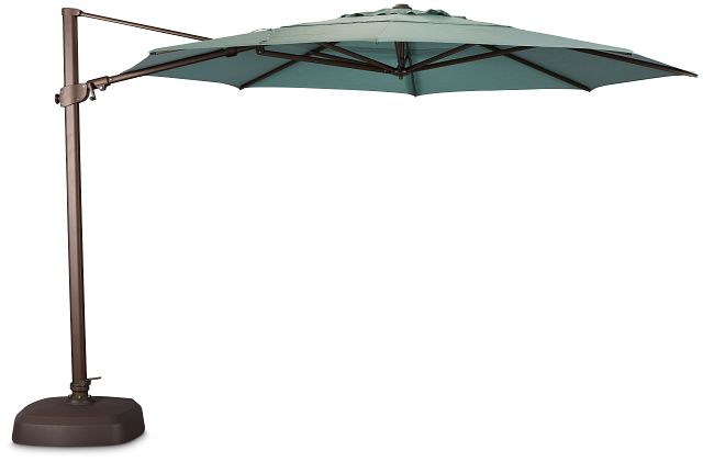 Abacos Teal Cantilever Umbrella Set (2)