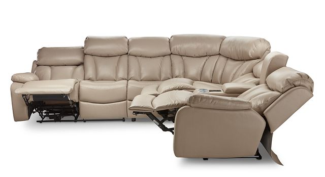 Dustin Beige Micro Large Right Console Love Reclining Sectional (5)
