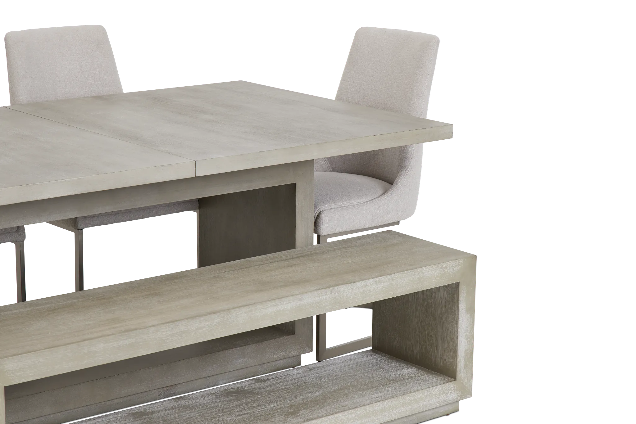 Madden Light Tone Rect Table, 4 Chairs & Bench