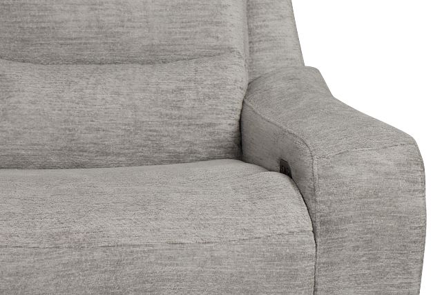 Bennett Gray Fabric Power Reclining Loveseat