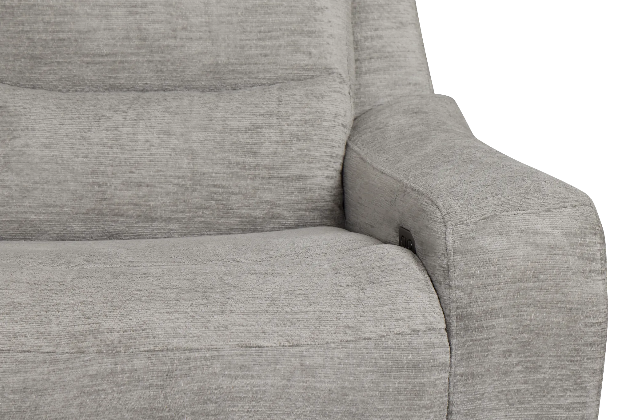 Bennett Gray Fabric Power Reclining Loveseat