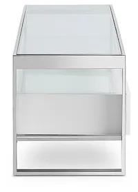 Miami White Glass Tv Stand