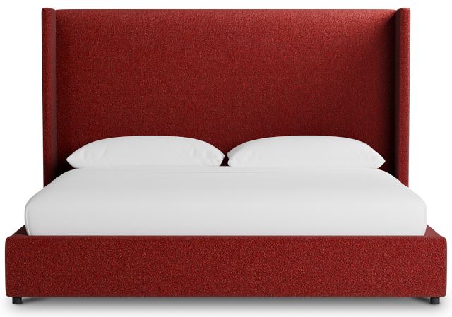Captiva Elite Red 60" Upholstered Shelter Bed