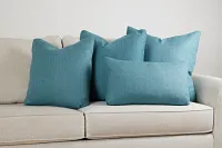 Zeke Blue 24" Accent Pillow