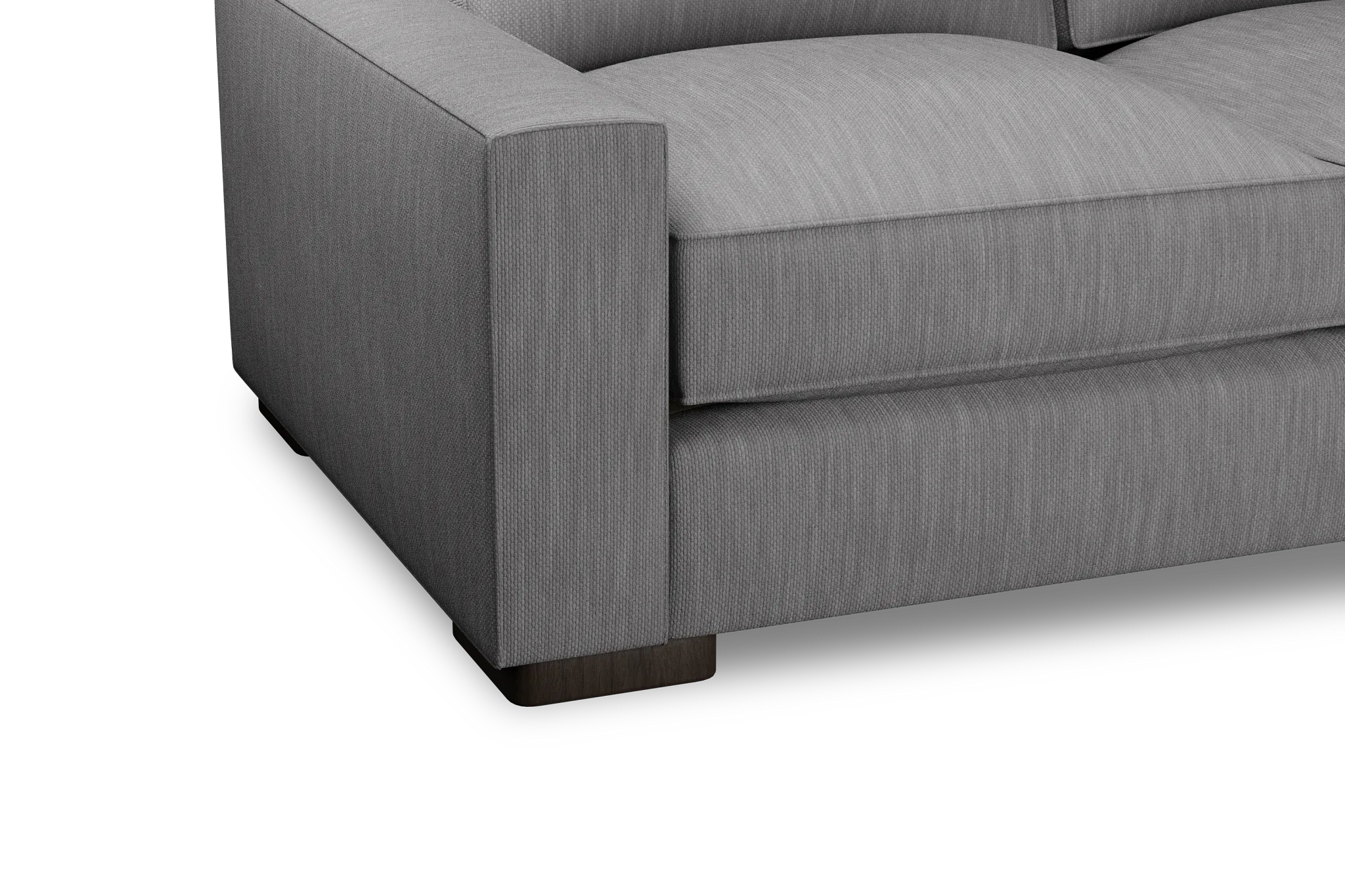 Edgewater Revenue Gray Small Two-arm Sectional