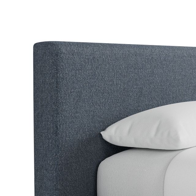 Grayton Maguire Blue 44" Upholstered Platform Bed