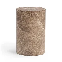 North Brown Round Accent Table