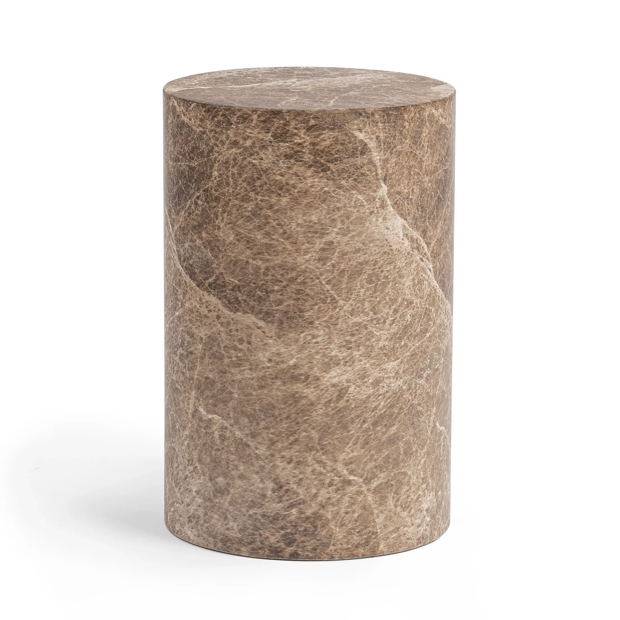 North Brown Round Accent Table