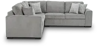 Blakely Gray Fabric Small Two-arm Sectional
