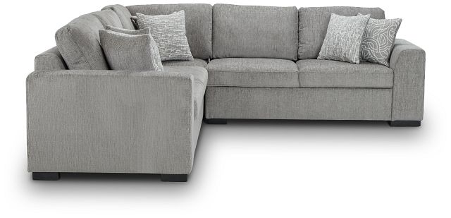 Blakely Gray Fabric Small Two-arm Sectional