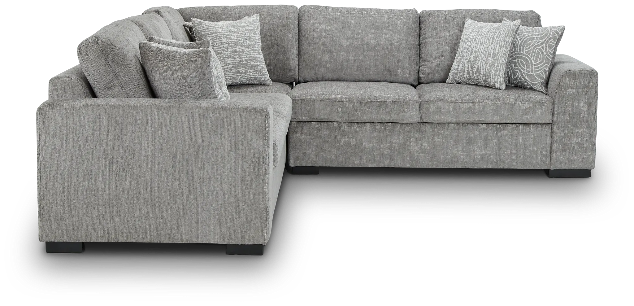Blakely Gray Fabric Small Two-arm Sectional