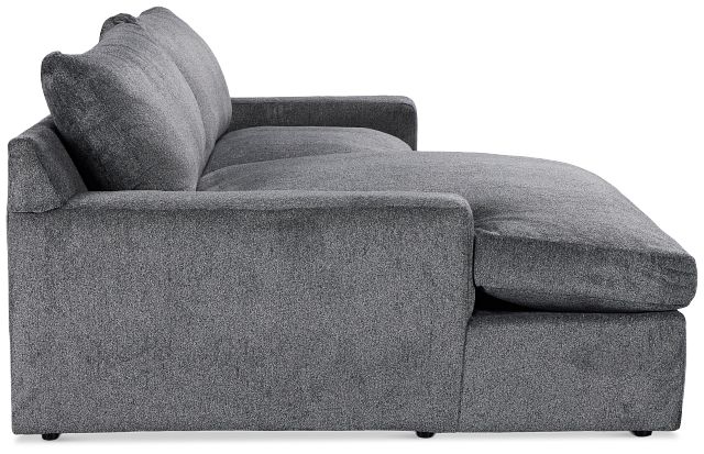 Stella Dark Gray Fabric Small Left Chaise Sectional