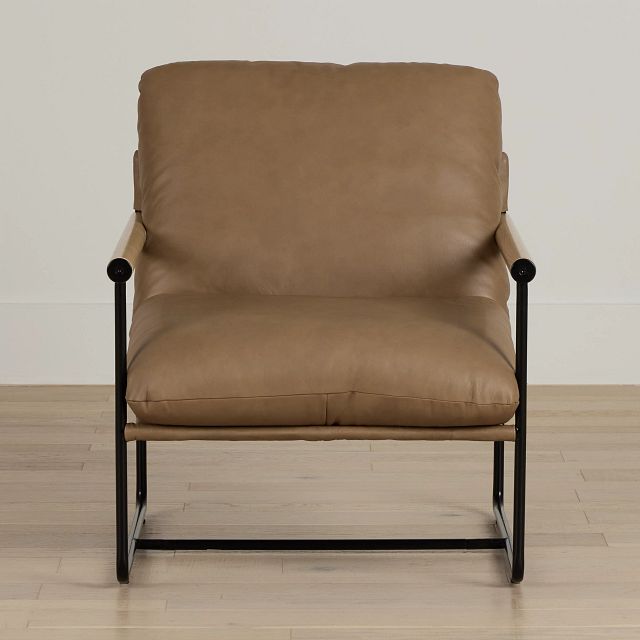Margo Brown Leather Accent Chair