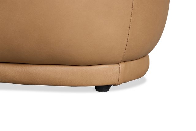 Jovi Brown Leather Large Accent Ottoman