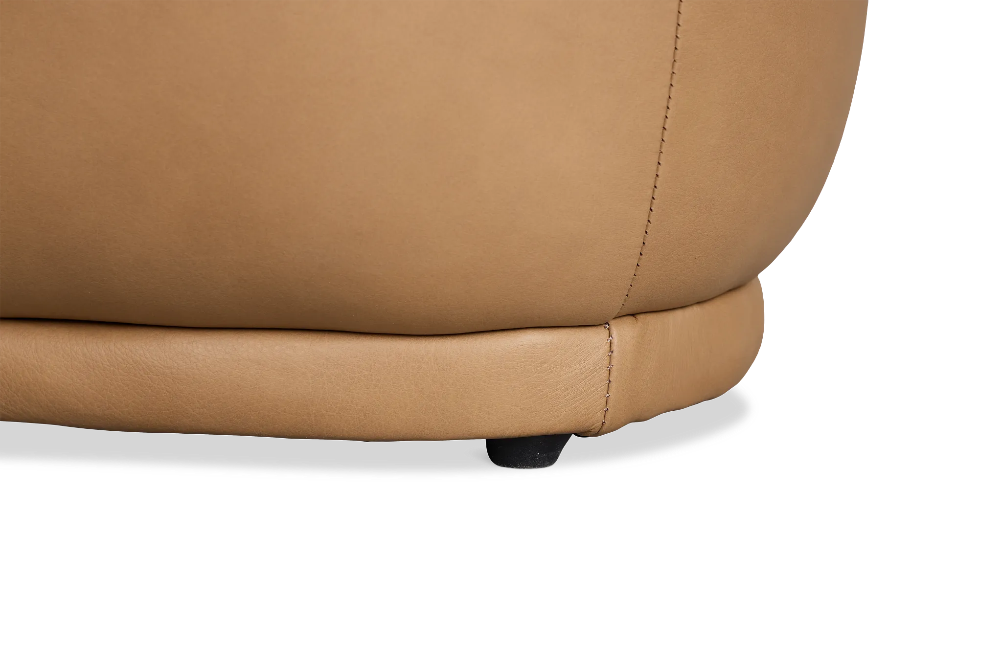 Jovi Brown Leather Large Accent Ottoman