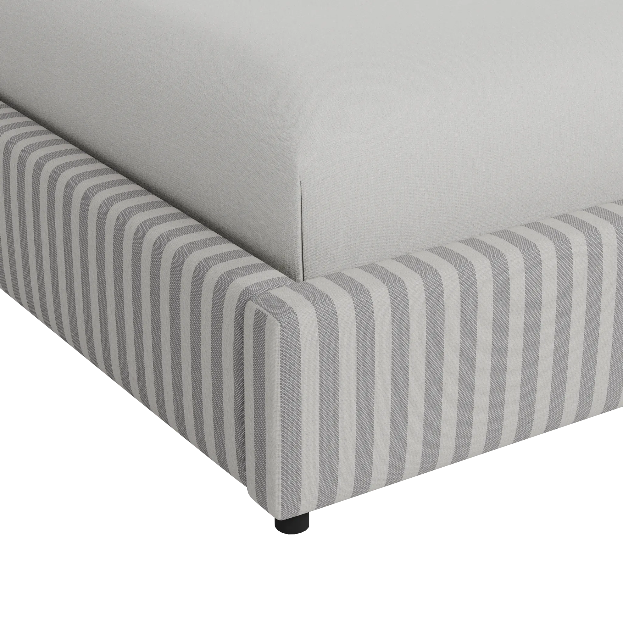 Grayton Sea Lane Light Gray 54" Upholstered Platform Bed