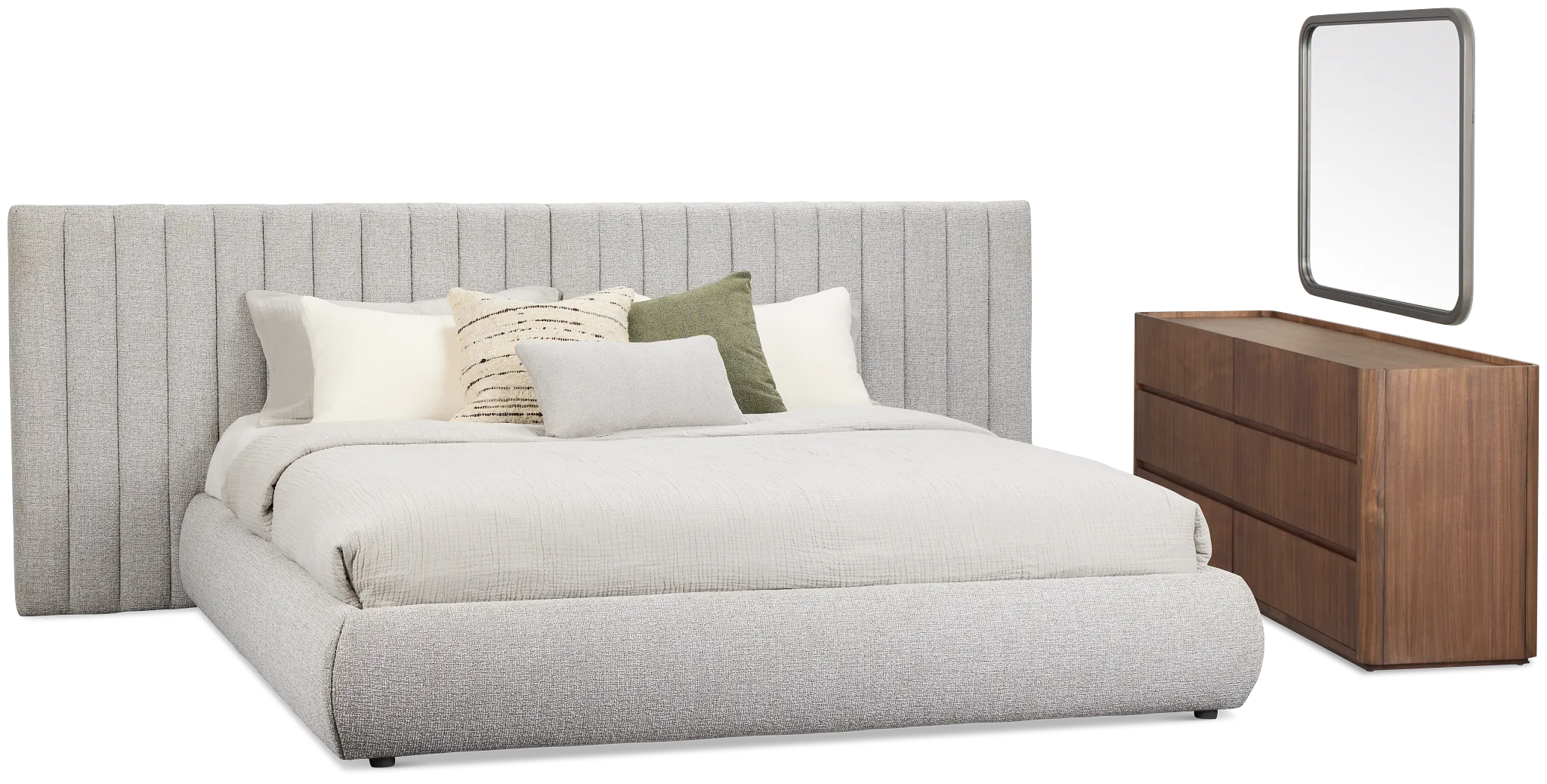 Nomad Gray Uph Spread Bedroom With Mid-tone Cases