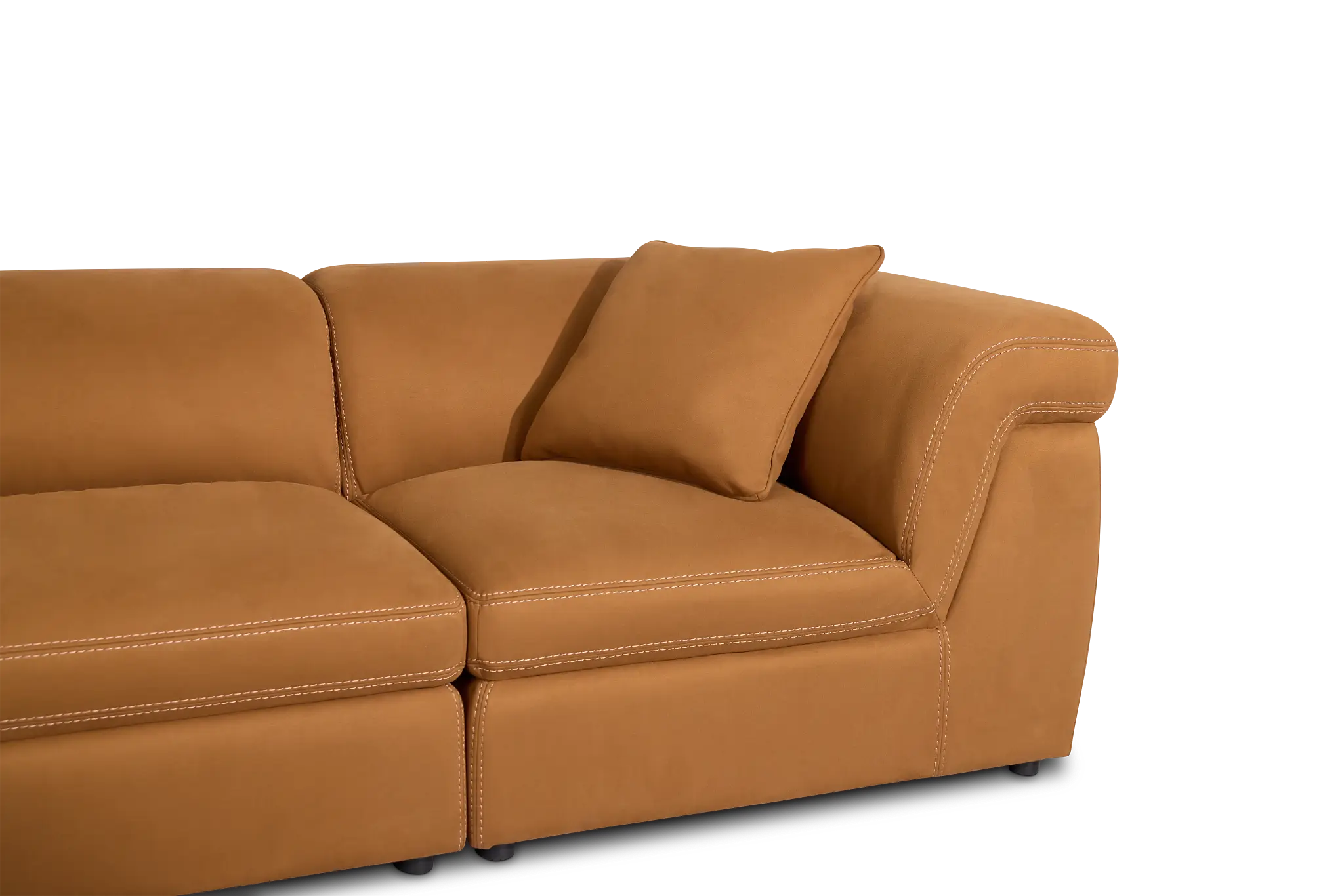 Aria Medium Brown Micro 3-piece Modular Sofa Aria Medium Brown Micro 3-piece Modular Sofa