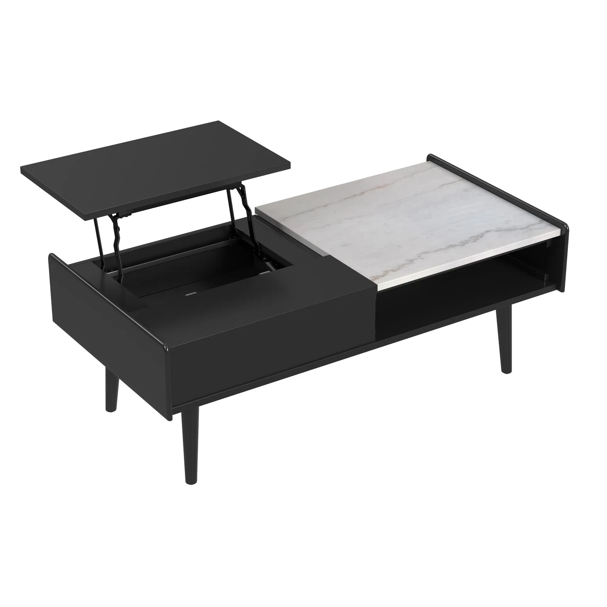 Joah Black Marble Lift Coffee Table