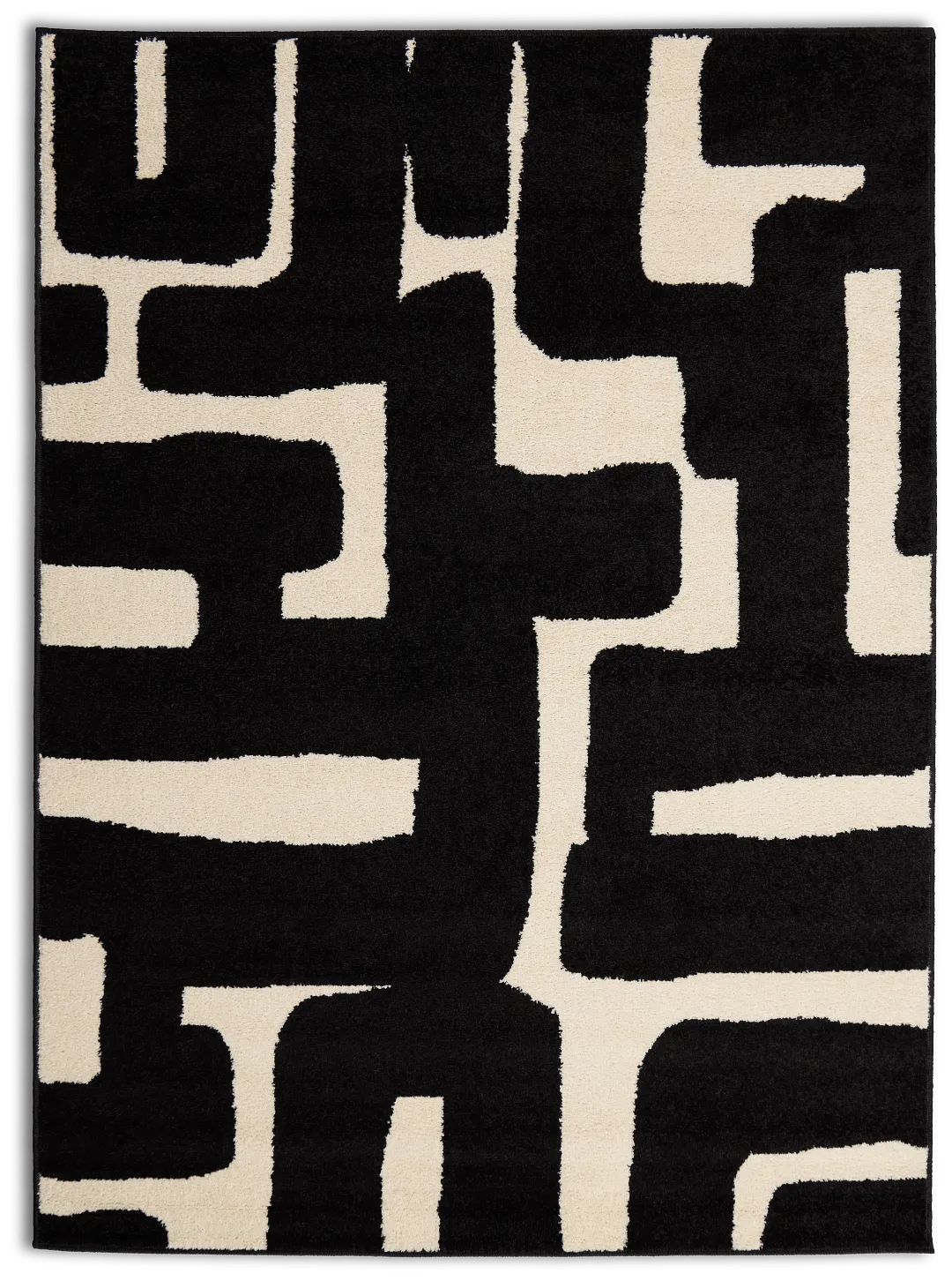 Fran Black 5x7 Area Rug