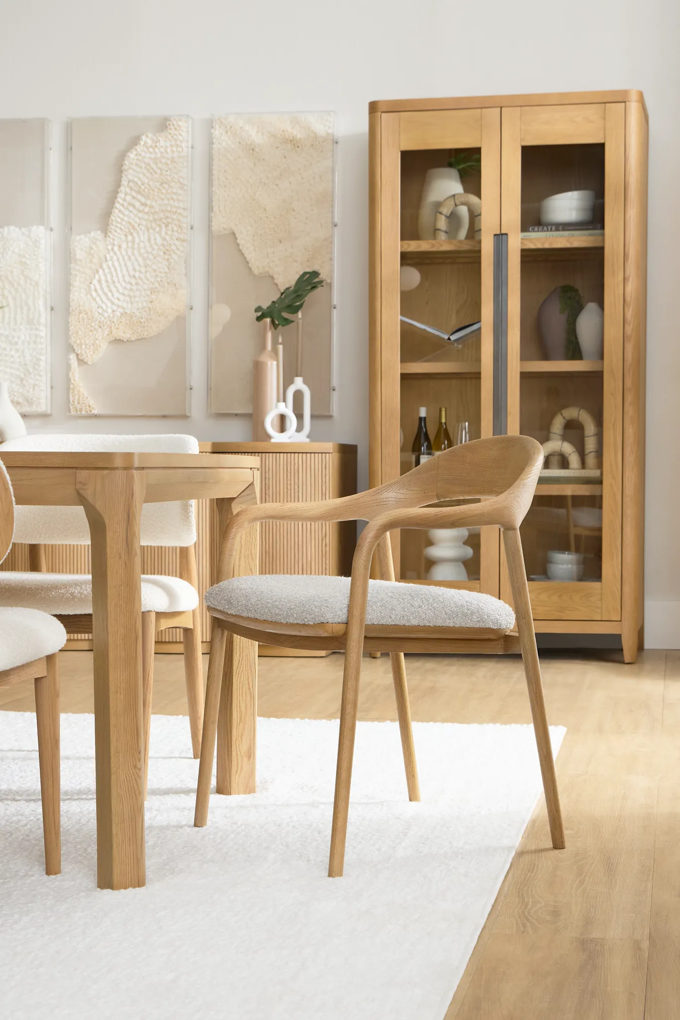 Gables Light Tone Upholstered Arm Chair