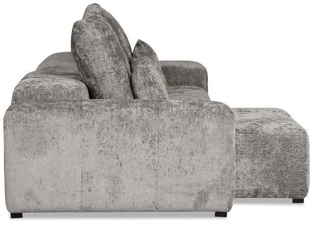 Skylar Gray Fabric Left Chaise Sectional