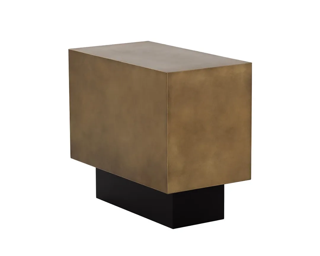 Levin Brown Rectangular End Table