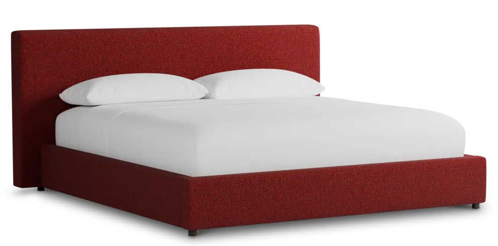 Grayton Elite Red 44" Upholstered Platform Bed