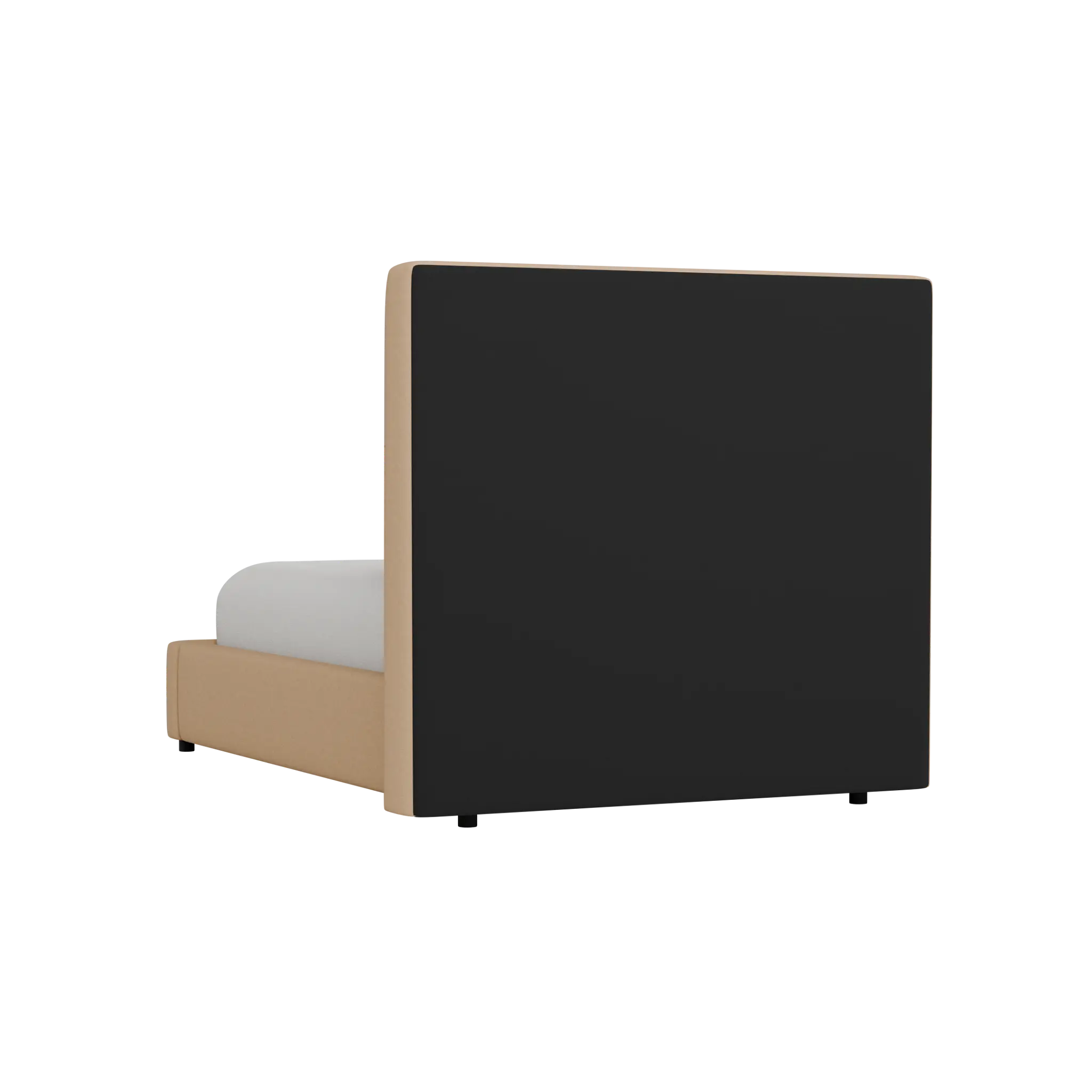 Grayton Merino Taupe 54" Upholstered Platform Bed Grayton Merino Taupe 54" Upholstered Platform Bed