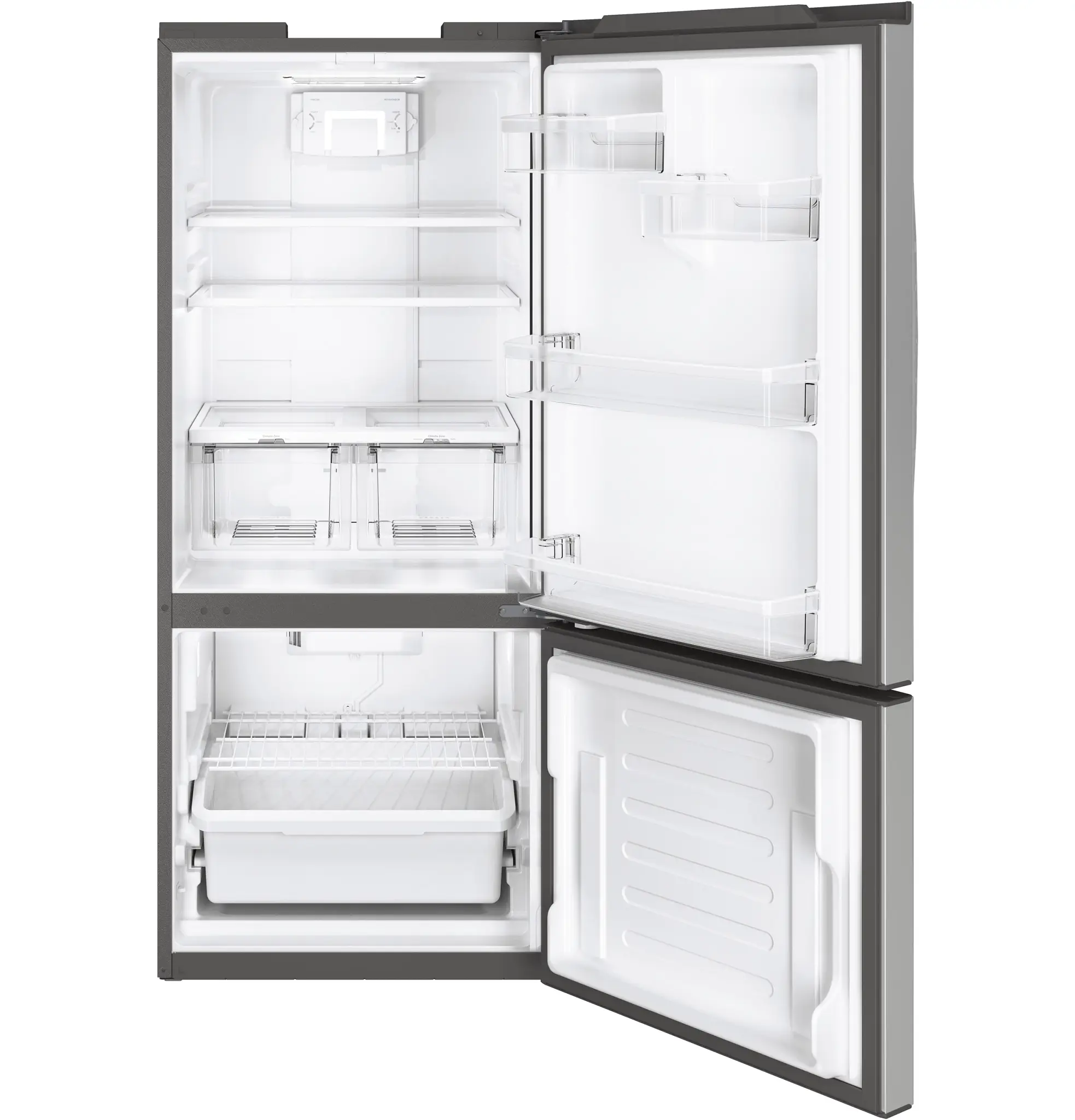 Ge 21 Series Stainless Steel Bottom Freezer Refrigerator Ge 21 Series Stainless Steel Bottom Freezer Refrigerator