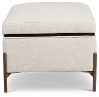Karissa Dark Beige Rect Storage Accent Ottoman