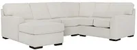 Austin White Fabric Medium Left Chaise Sectional