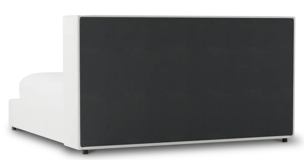 Captiva Sutton White 48" Upholstered Shelter Bed Captiva Sutton White 48" Upholstered Shelter Bed