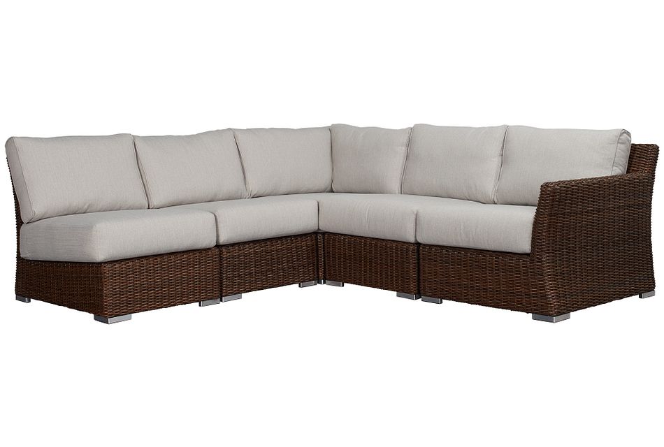 Southport Gray Right 5 Piece Modular Sectional Outdoor