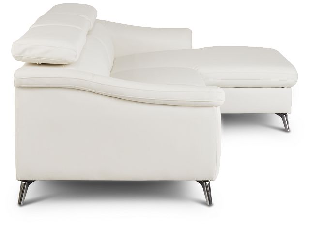 Gunner White Micro Right Chaise Sectional (4)