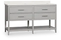 Alden Gray 60" Double Bathroom Vanity
