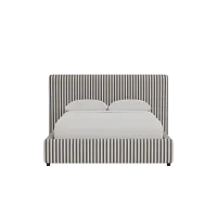 Grayton Sea Lane Dark Blue 44" Upholstered Platform Bed