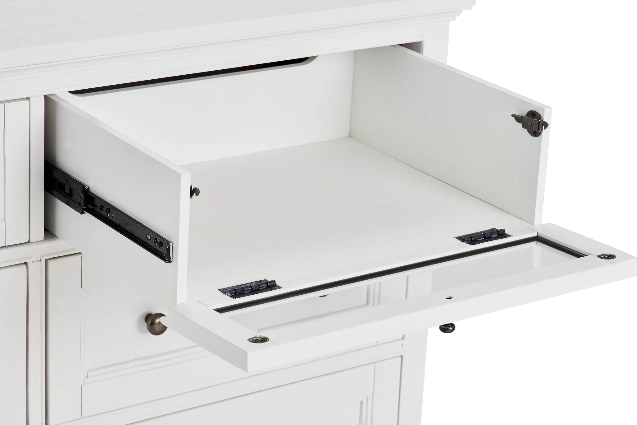 Heron Cove White Media Chest