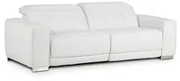 Reva White Leather Power Reclining Sofa
