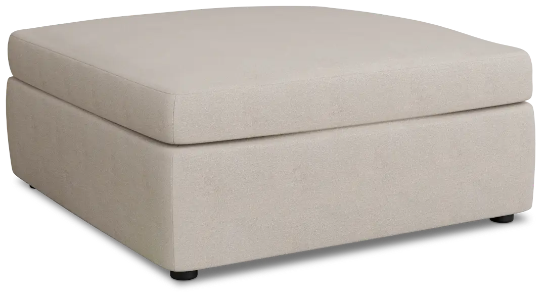 Destin Sutton Beige Fabric Cocktail Ottoman Destin Sutton Beige Fabric Cocktail Ottoman